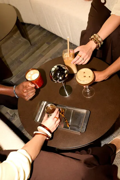 F&B — coffee and cocktails at the table